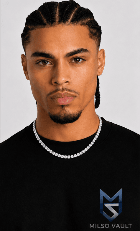 Men’s 2MM Diamond Tennis Chain Solid Gold image 4