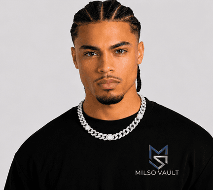 Men Iced out Opal Cuban Chain image 3