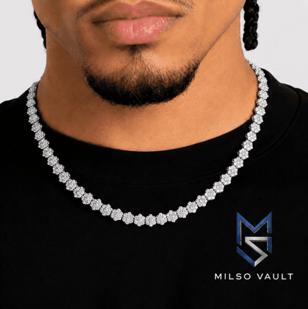 Daisy Flower Iced Out Tennis Chain image 4
