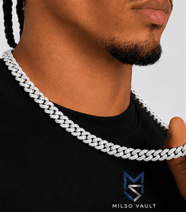 9MM Diamond Cuban Necklace in Solid 14K Gold image 2
