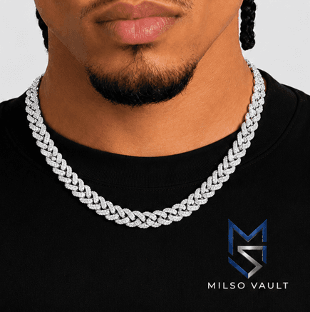 9MM Diamond Cuban Necklace in Solid 14K Gold image 4