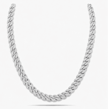 9MM Diamond Cuban Necklace in Solid 14K Gold image 5