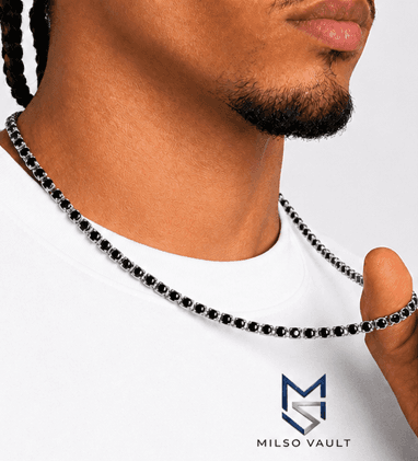 5MM Iced Out Black Diamond Tennis Chain image 3