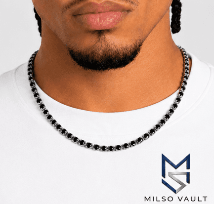 5MM Iced Out Black Diamond Tennis Chain image 4