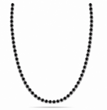 5MM Iced Out Black Diamond Tennis Chain image 5