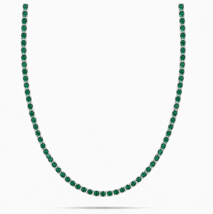 3MM Iced Out Emerald Tennis Chain image 3