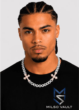 15mm Men’s Iced Out Cross Chain with Infinity Links image 7