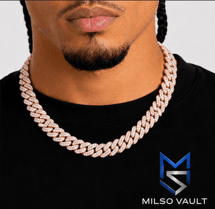 14MM Diamond Cuban Link Necklace for Men image 3