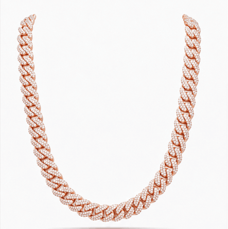 14MM Diamond Cuban Link Necklace for Men image 4
