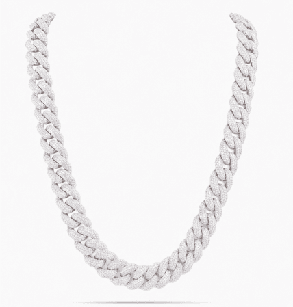 14K Solid Gold Iced Out Cuban Chain 14MM image 6