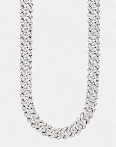 12MM VVS Moissanite Cuban Link Chain Gold Finish image 3