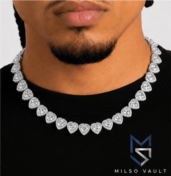 10mm Iced Out Heart Tennis Chain image 2